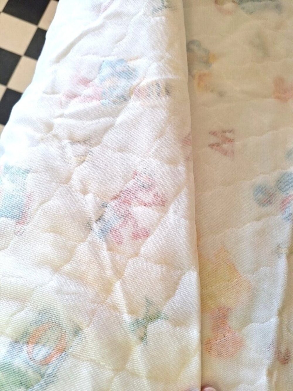 Quilted Sesame Street Comforter Fabric 3 Yards Vintage Alphabet Letters 110"x45" - Picture 8 of 8